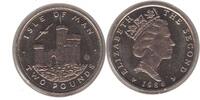 2 POUNDS ISLE OF MAN £2 UNC VIRENIUM COIN YEAR KM#167 CASTLE -