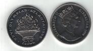 1 CROWN GIBRALTAR UNC COIN YEAR KM#351 ATLANTA OLYMPIC FLAME -