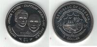 LIBERIA 1$ UNC COIN YEAR KM#128 STAR TRACK CAPTAIN KIRK PICARD -