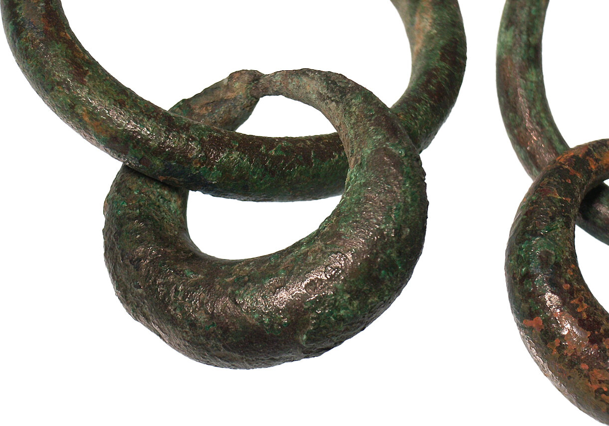 Bronze Age jewelry pendant pair in crescent-shaped design Celtic tribes ...