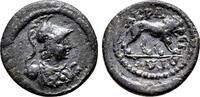 Roman Provincial AE15 AKRASOS (Lydia) AE15. Pseudo-autonomous issue. VF+. AD 193-211. Lion. -
