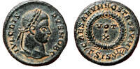 Roman Empire AE3 (Centenonial) CRISPUS AE3 (Centenonial). EF+. Siscia mint. VOT X - Wreath. -