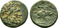 Greek AE18 ISINDA (Pisidia) AE18. EF-. Zeus - Warrior on horse. -