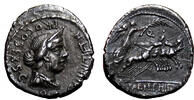 Roman Republic 82-81 BC C. ANNIUS and L. FABIUS L. F. HISPANIENSIS AR Denarius. EF-/EF. Anna Perenna.