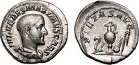 Roman Empire Denarius MAXIMUS AR Denarius. EF. Priestly implements. -