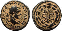 AE21 AD 218-222 Roman Provincial ANTIOCH (Syria) AE21. Elagabalus. VF+/EF-. Wreath. VF+/EF-