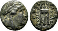 Greek AE16 ANTIOCHOS II AE16. EF-/EF. Apollo - Tripod. -
