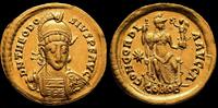 Roman Empire Solidus THEODOSIUS II AU Solidus. EF-/EF. Constantinopolis. -