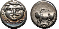 Greek Hemidrachm PARION (Mysia) AR Hemidrachm. EF. 4th century BC. Gorgon - Bull. -