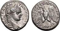 Roman Provincial Tetradrachm CARACALLA AR Tetradrachm. CYPRUS. EF/EF-. Eagle. SCARCE! -