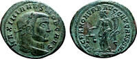 Roman Empire Follis GALERIUS MAXIMIANUS AE Follis. EF-. Rome mint. Sacra Moneta. -