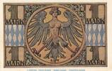 Notgeld De 1 Mk. Nr.4 Notgeld Notgeldausstellung Nürnberg 991.1 , 1 Mark Schein Nr.4 in kfr. von 1921 -