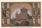 Seriennotgeld Deutschland Notgeld Nürnberg 1 Mark Nr.1 Notgeld Notgeldausstellung Nürnberg 991.1 , 1 Mark Schein Nr.1 in kfr. von 1921 -