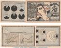 Seriennotgeld Deutschland 4 x Notgeld Kahla 75 Pf. kompl. Notgeld Stadt Kahla 668.7 , 4 x 75 Pfennig Statistik Serie in kfr. von 1921 , TH -