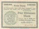 Großnotgeld Inflation Notgeld Alzey 3 Mio. Mark Banknote Kreis Alzey , 3 Millionen Mark Schein in gbr. Keller 87.f , 27.08.1923 -