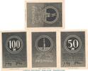 Notgeld De 4 Scheine kpl. Notgeld Notgeldausstellung Erfurt 343.1 , Set mit 4 Scheinen in kfr. von 1922 -