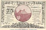Seriennotgeld Deutschland Notgeld Kahla 75 Pf. Schein -D- Notgeld Th. Burgenserie Kahla 665.3 , 75 Pfennig Schein --D-- in kfr. von 1921 -