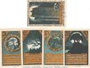 Notgeld DE 5 Scheine kpl. -mit KN- Wettin , Notgeld Set 5 Scheine --mit KN-- in kfr. M/G 1421.1.a , SA o.D. -