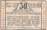 Seriennotgeld Deutschland Notgeld Norder Dithmarschen 50 Pf. Notgeld Heimatfest Norder Dithmarschen 983.3 , 50 Pfennig Schein in kfr. o.D. -
