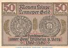 Notgeld DE 50 Pf. -A- Notgeld Stadt Lennep 791.1 , 50 Pfennig Schein -A- in kfr. von 1921 , Westfalen -