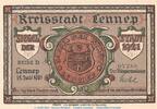 Notgeld DE 75 Pf. -D- Notgeld Stadt Lennep 791.1 , 75 Pfennig Schein -D- in kfr. von 1921 , Westfalen -