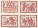 Seriennotgeld Deutschland 4 x Notgeld Großbreitenbach kompl. 4 x Notgeld Tesselt Grossbreitenbach 477.3.a , Set mit 4 Scheinen in kfr. o.D. -