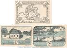 Notgeld De 3 Scheine kpl. Stettin Notgeld M/G 1269.1 , Kleinbahn Set mit 3 Scheinen in kfr. von 1921 , POM -