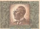 Seriennotgeld Deutschland 75 Pf. Nr.6 -Fehldruck- Notgeld Berlin Kolonialpioniere 88.4 , 75 Pf. Nr.6 -vertauschtes Bild- in kfr. -