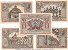 Notgeld DE 5 Scheine kpl. -grün gest- Notgeld Sparkasse Naugard 923.1.a , Set -grün gestempelt- in kfr. o.D. Pommern -