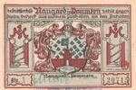 Seriennotgeld Deutschland Notgeld Naugard 1 Mk. -grün gest- Notgeld Sparkasse Naugard 923.1.a , 1 Mark Schein -grün gest- in kfr. von 1922 -