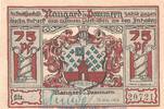 Seriennotgeld Deutschland Notgeld Naugard 75 Pf. -grün gest- Notgeld Sparkasse Naugard 923.1.a , 75 Pfennig Schein -grün gest- in kfr. 1922 -