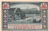 Serienscheine DE 2 Mk. Nr.5 Notgeld Stadt Elberfeld 324.1 , 2 Mark Schein Nr.5 -blau- in kfr. von 1920 NRW 1 to 1-