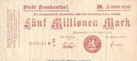 DE 5 Millionen Notgeld Frankenthal , 5 Millionen Mark Schein in gbr. Keller 1520.g von 1923 -