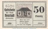 Notgeld DE 50 Pf. Notgeld Stadt Neustadt , 50 Pfennig Schein -blau- in kfr. Tieste 4950.05.10 o.D. -