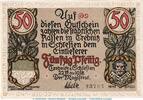 Kleingeld 1914-1922 DE 50 Pf. Notgeld Stadt Trebnitz, 50 Pfennig Schein in kfr. Tieste 7400.15.16 von 1918 SLN -