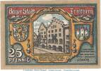 DE 25 Pf. -weiss- Notgeld Stadt Trostberg 1348.3 , 25 Pfennig --WZ weiß-- in kfr. o.D. Bayern -