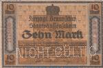 DE 10 Mk. Banknote Stadt Braunschweig , 10 Mark Schein in gbr.E , Geiger 059.04.b von 1918 -