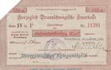DE 150 Mk. Notgeld Herz. Sparkasse Braunschweig, 150 Mark Schein in kfr.E Geiger 058.. 1918 -