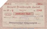 DE 200 Mk. Notgeld Herz. Sparkasse Braunschweig, 200 Mark Schein in gbr.E Geiger 058.. 1918 -