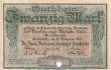 DE 20 Mk. Banknote Finanzvereinigung Chemnitz , 20 Mark Schein in gbr.E , Geiger 079.04.d -
