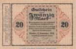 DE 20 Mk. Notgeld Gem. Industrie Dresden , 20 Mark Schein in gbr. Geiger 109.04 von 1918 -