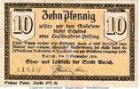 DE 10 Pf. Notgeld Leihkasse Aurich , 10 Pfennig Schein in gbr. Tieste 0270.10.02 von 1918 -