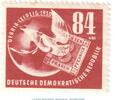 DDR 84 + 41 Pfennig DDR Briefmarke 84 + 41 Pf. 1950 , Mi.260 Postfrisch -DEBRIA Leipzig- -