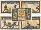 Notgeld De 5 Scheine kpl. Notgeld Kreissparkasse Geldern 414.1.b , Set mit 5 Scheinen in kfr. o.D. NRW -
