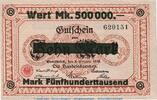 Großnotgeld Inflation 500 Mark -Überdruck- Notgeld Handelskammer Osnabrück , 500.000 Mark Schein in kfr. Keller 4207.b o.D. -