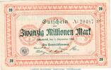 Großnotgeld Inflation 20 Millionen Mark Notgeld Handelskammer Osnabrück , 20 Millionen Mark Schein in gbr. Keller 4207.d -