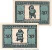 Seriennotgeld Deutschland 2 Scheine kompl. Notgeld Stadt Sondershausen 1241.6 Püsterich Set mit 2 Scheinen in kfr. o.D. -