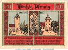 Seriennotgeld 50 Pf. Nr.1 Notgeld Stadt Aken 8.3 , 50 Pfennig -WZ- Nr.1 in kfr. von 1921 , Sachsen Anhalt -