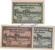 Notgeld DE 3 Scheine kpl. Tanna , Notgeld Set mit 3 Scheinen in kfr. Tieste 7270.05.15-17 , Thüringen 1920 -
