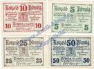 Kleingeld 1914-1922 4 Scheine kpl. Triptis , Notgeld Set mit 4 Scheinen in kfr. Tieste 7460.05.05-08 , Thüringen -
